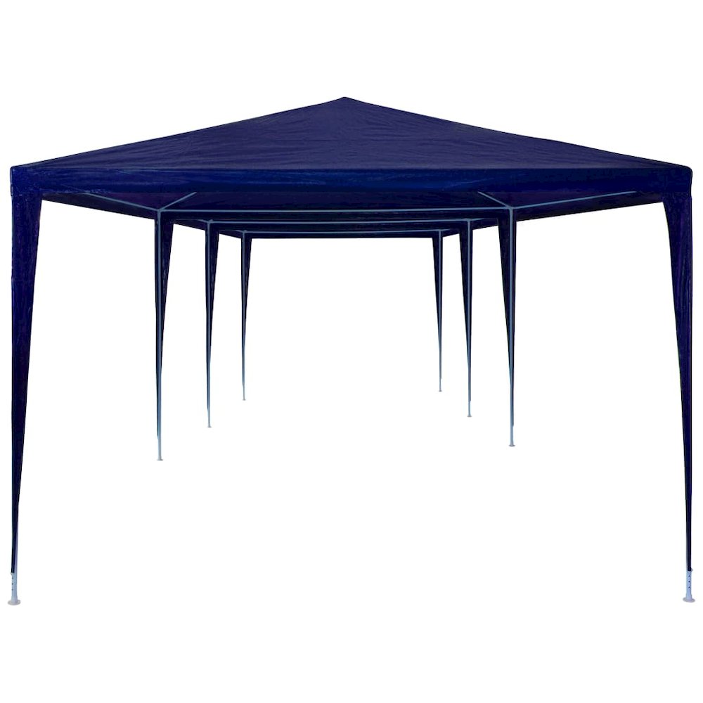 Party Tent Blue Polyethylene Roof and Steel Frame 10x30 ft - vidaXL