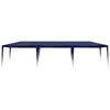 Party Tent Blue Polyethylene Roof and Steel Frame 10x30 ft - vidaXL