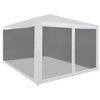 Party Tent White and black Powder-coated steel frame Large - vidaXL
