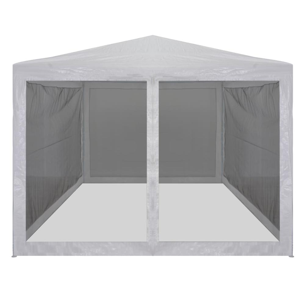 Party Tent White and black Powder-coated steel frame Large - vidaXL