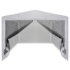 Party Tent White and black Powder-coated steel frame Large - vidaXL