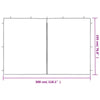 Party Tent Sidewall Blue 100% PE 118.1 x 76.8 in - vidaXL