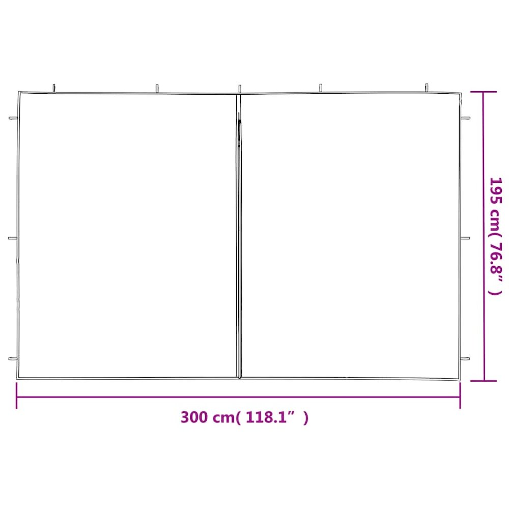 Party Tent Sidewall Blue 100% PE 118.1 x 76.8 in - vidaXL