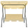 Garden Swing Seat Cream White Powder-coated steel, Polyester Large - vidaXL