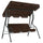 Garden Swing Seat Coffee Powder-coated steel frame - vidaXL