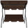 Garden Swing Seat Coffee Powder-coated steel frame - vidaXL