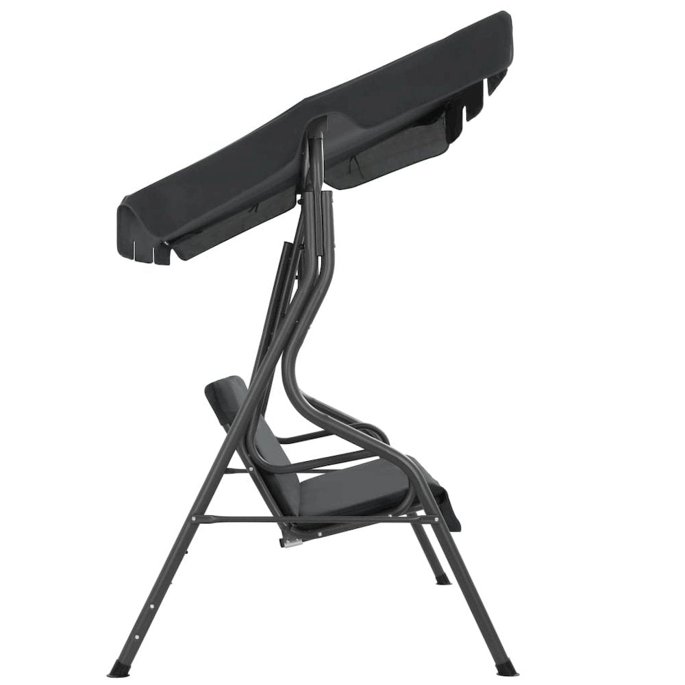 Garden Swing Chair Anthracite Powder-coated steel 66.9x43.3x60.2 in - vidaXL