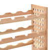 Wine Rack for 25 Bottles Solid Walnut Wood 24.8''x9.8''x28.7'' - vidaXL