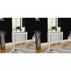 vidaXL Radiator Covers 2 pcs White MDF 44.1'', 276003