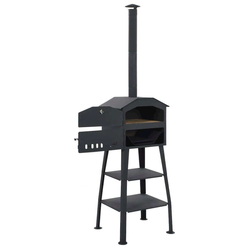 vidaXL Outdoor Pizza Oven Charcoal Fired with 2 Fireclay Stones, 40362