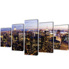 Canvas Wall Print Set Birds Eye View of New York Skyline 79'' x 39'', 241547 - vidaXL