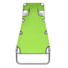 Sun Lounger Apple Green Polyester Large Foldable Sun Lounger - vidaXL