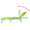 Sun Lounger Apple Green Polyester Large Foldable Sun Lounger - vidaXL