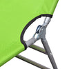 Sun Lounger Apple Green Polyester Large Foldable Sun Lounger - vidaXL