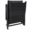 Sun Lounger Black Aluminum Large Foldable Folding Sun Lounger - vidaXL