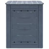 Garden Composter Grey Plastic Medium Lightweight Composter - vidaXL