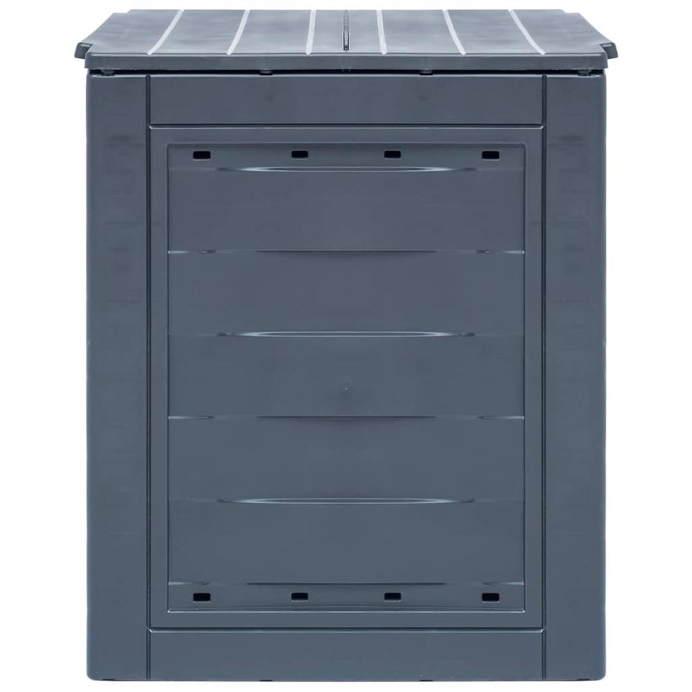 Garden Composter Grey Plastic Medium Lightweight Composter - vidaXL