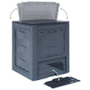 Garden Composter Grey Plastic Medium Lightweight Composter - vidaXL