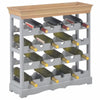 vidaXL Wine Cabinet Gray 27.6''x8.9''x27.8'' MDF, 280066