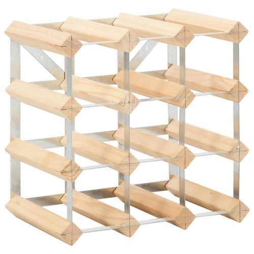 Wine Rack for 12 Bottles Solid Pinewood - vidaXL