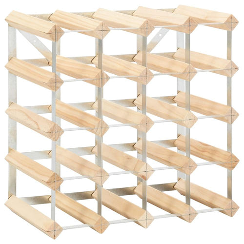 Wine Rack for 20 Bottles Solid Pinewood - vidaXL