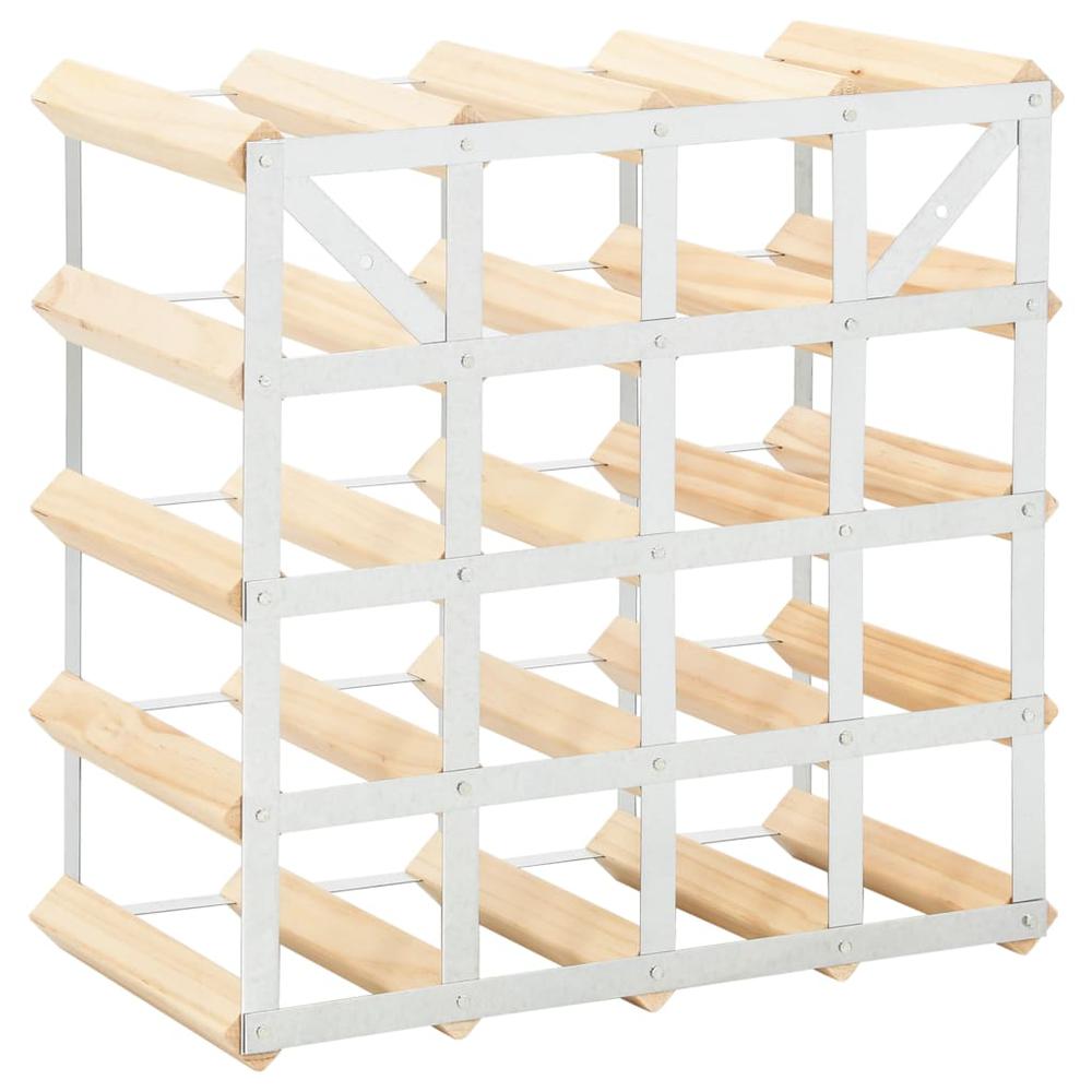 Wine Rack for 20 Bottles Solid Pinewood - vidaXL