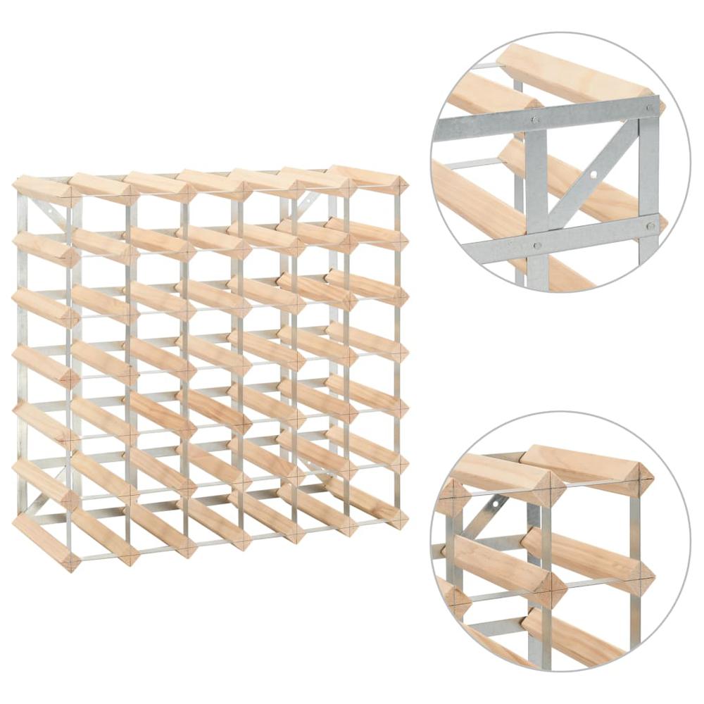 Wine Rack for 42 Bottles Solid Pinewood - vidaXL
