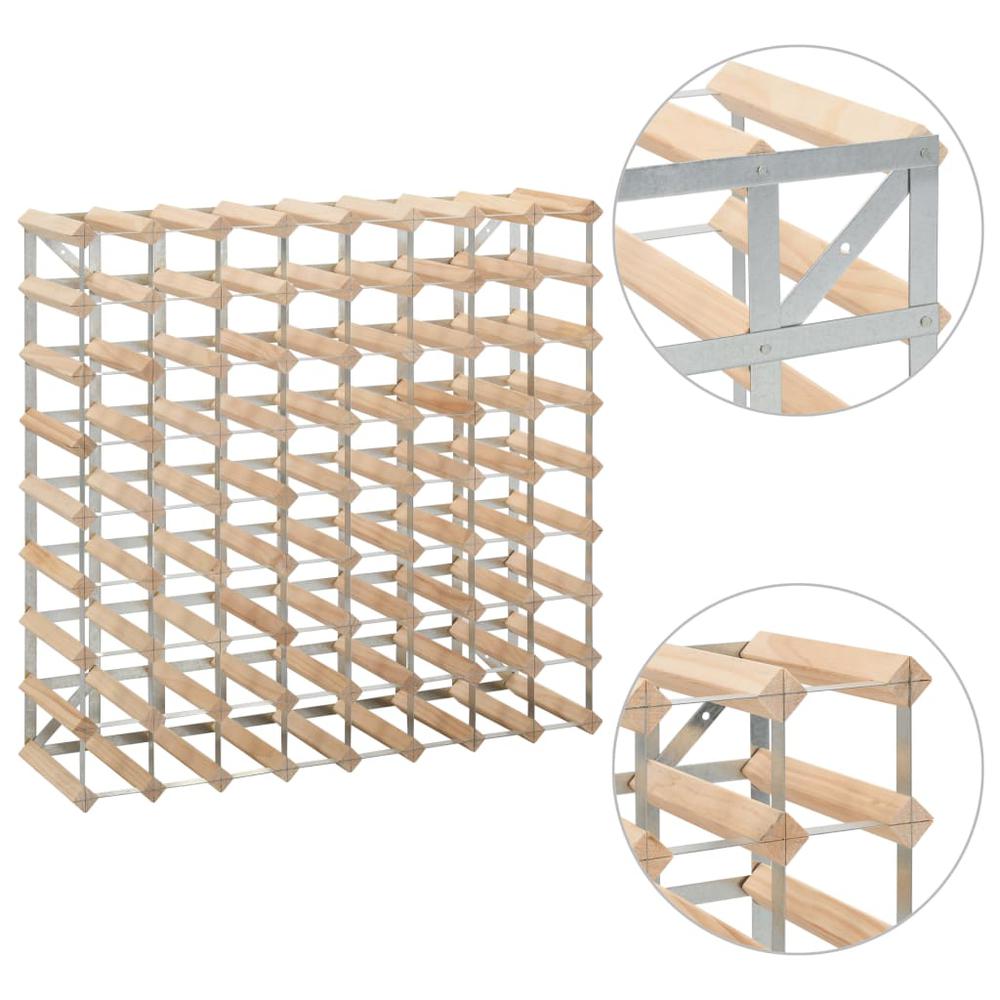 Wine Rack for 72 Bottles Solid Pinewood - vidaXL