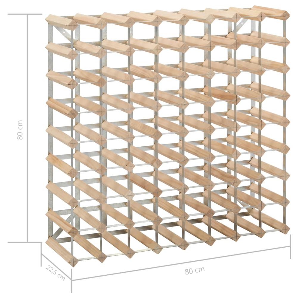 Wine Rack for 72 Bottles Solid Pinewood - vidaXL
