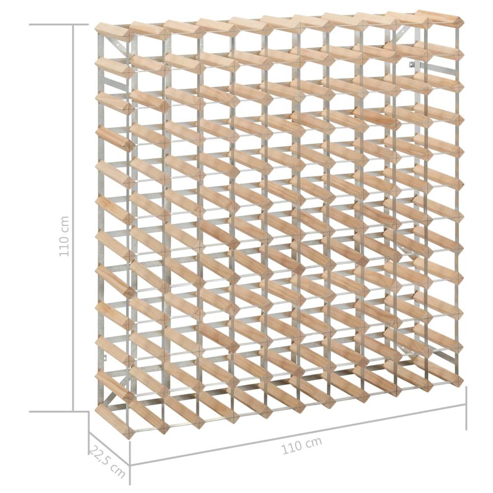 Wine Rack for 120 Bottles Solid Pinewood - vidaXL