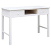 Desk White Paulownia wood and Poplar wood Medium Desk - vidaXL