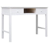 Desk White Paulownia wood and Poplar wood Medium Desk - vidaXL
