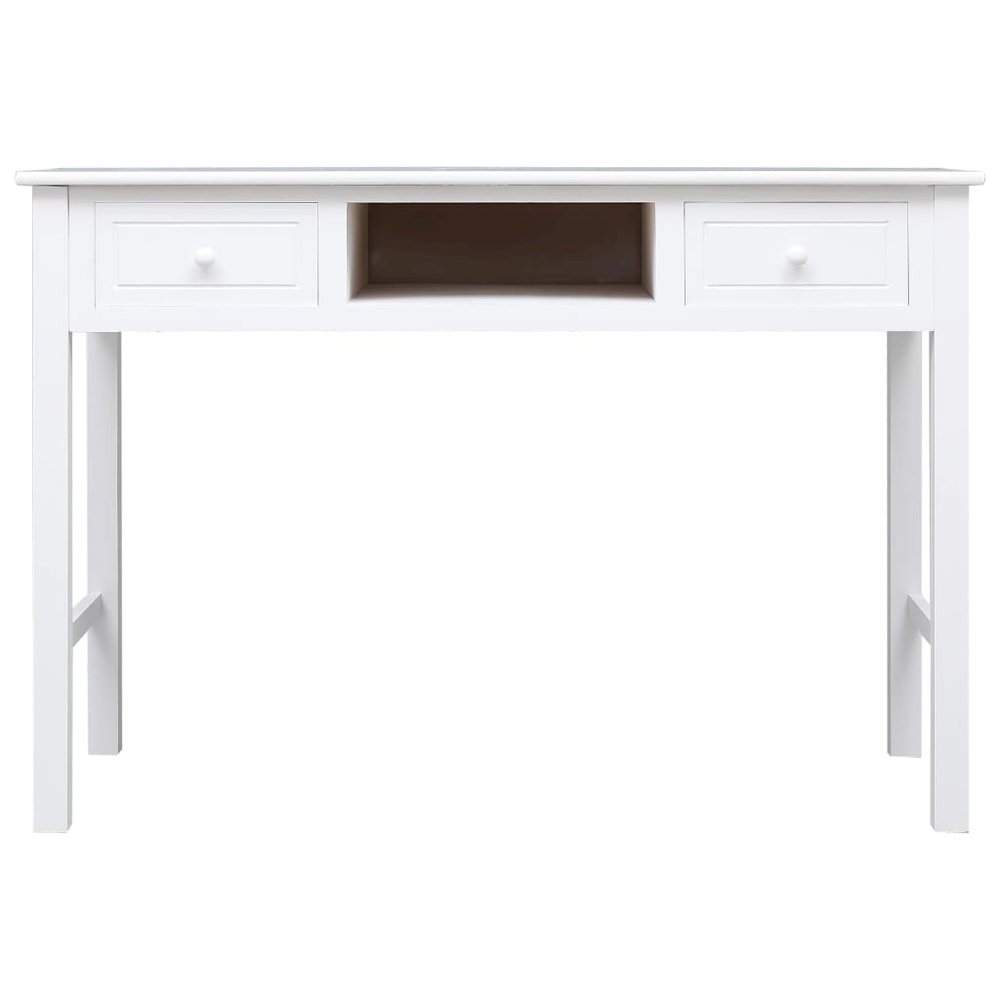 Desk White Paulownia wood and Poplar wood Medium Desk - vidaXL