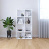 vidaXL Book Cabinet/Sideboard White 26''x11.8''x51.2'' Chipboard, 800153