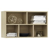 vidaXL Book Cabinet/Sideboard Sonoma Oak 19.7''x9.8''x31.5'' Chipboard, 800165