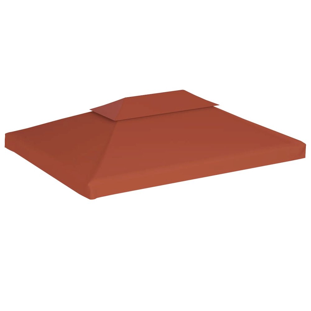 2-Tier Gazebo Top Cover 9.1 oz/ydÂ² 13.1'x9.8' Terracotta - vidaXL