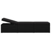 vidaXL Sun Lounger with Cushion Poly Rattan Black, 46221