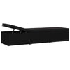 vidaXL Sun Lounger with Cushion Poly Rattan Black, 46221