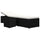 Sun Lounger Black rattan and cream white cushion - vidaXL