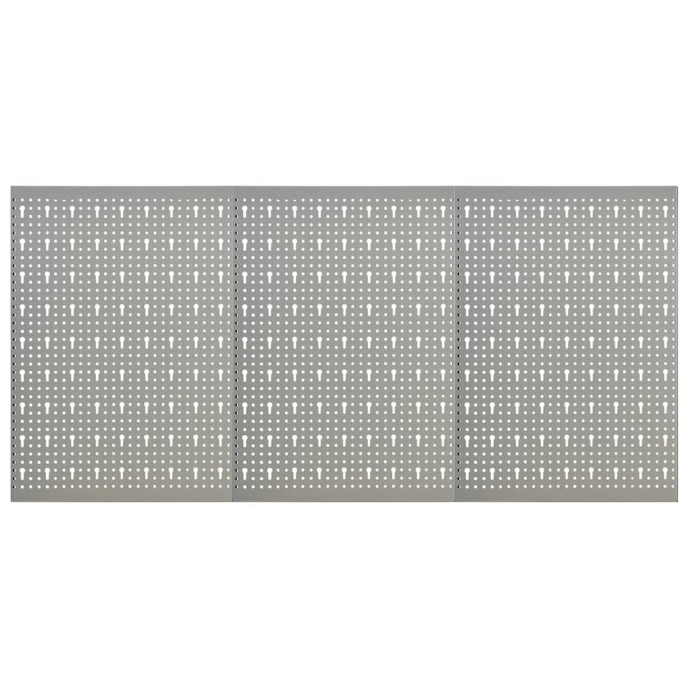 vidaXL Wall-mounted Peg Boards 3 pcs 15.7''x22.8'' Steel, 145349