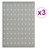 vidaXL Wall-mounted Peg Boards 3 pcs 15.7''x22.8'' Steel, 145349