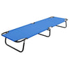 Sun Lounger Blue Steel frame and polyester fabric Standard Size - vidaXL