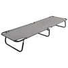 Sun Lounger Grey Strong steel frame & 600D polyester Standard - vidaXL