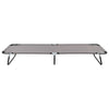 Sun Lounger Grey Strong steel frame & 600D polyester Standard - vidaXL