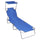 Sunlounger Blue Powder-coated aluminum Standard Foldable - vidaXL