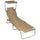 Sunlounger Taupe - vidaXL