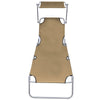 Sunlounger Taupe - vidaXL
