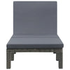 Sun Lounger Anthracite PE Rattan, Powder-Coated Steel, 100% Polyester - vidaXL
