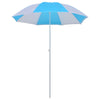 vidaXL Beach Umbrella Shelter Blue and White 70.9'' Fabric 7807