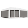 Party Tent White with Black Mesh - vidaXL